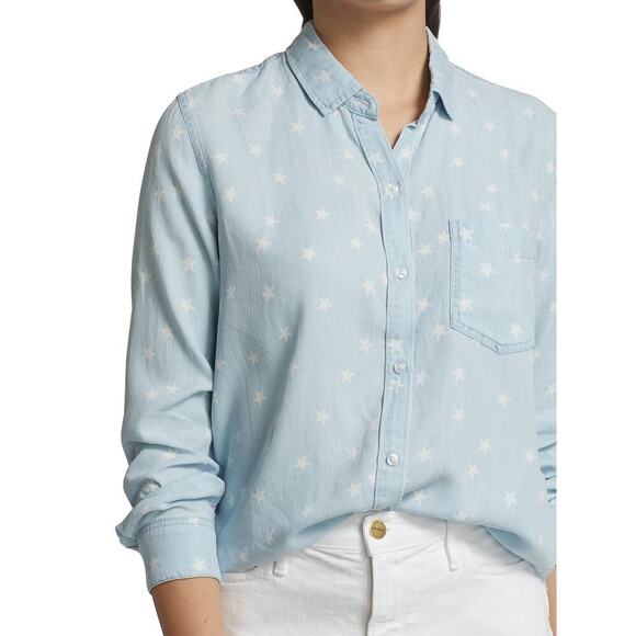 Rails Ingrid Button Down Shirt Top Light Vintage Stars – Size Small – Sold Out - Picture 7 of 16
